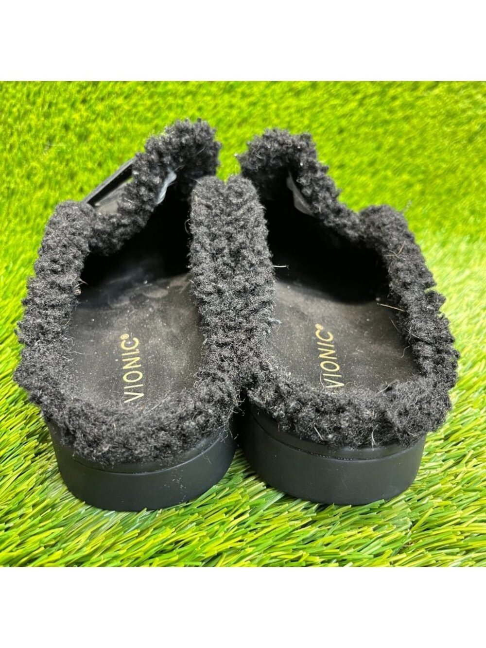 Vionic Uptown Mule Womens Size 8.5 Black Casual Comfort Leather Slip On Slippers - Picture 6 of 9